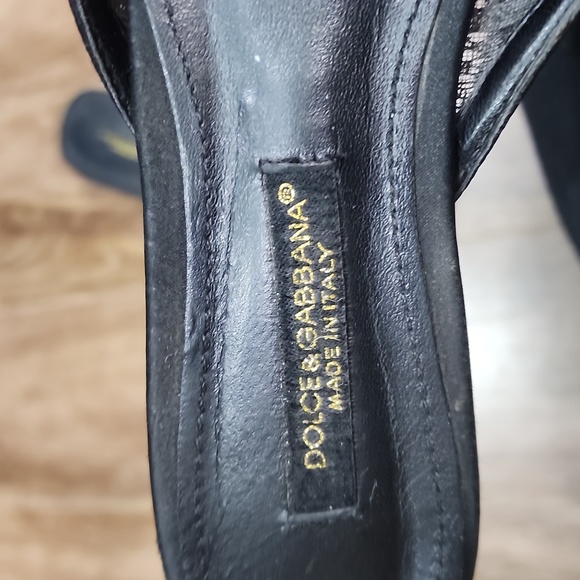 D&G Lace Rainbow Bianca Slides - Picture 3 of 6